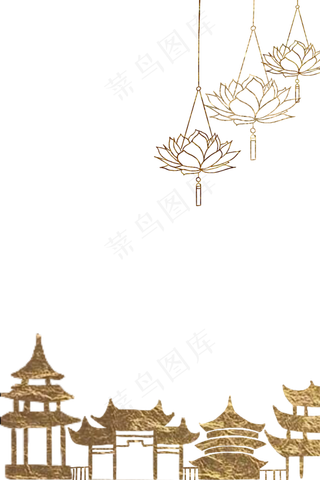 中秋莲花灯古建筑