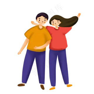 卡通国庆节矢量人物