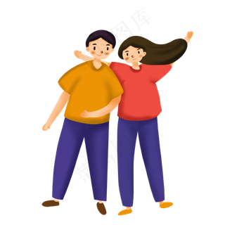 卡通国庆节矢量人物