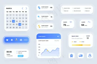 医学手机app移动应用程序appui、ux工具包的Gui元素