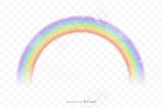 透明背景真实彩虹