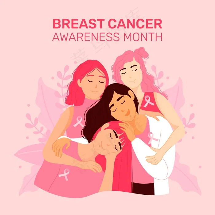 乳腺癌宣传月概念eps,ai矢量模版下载