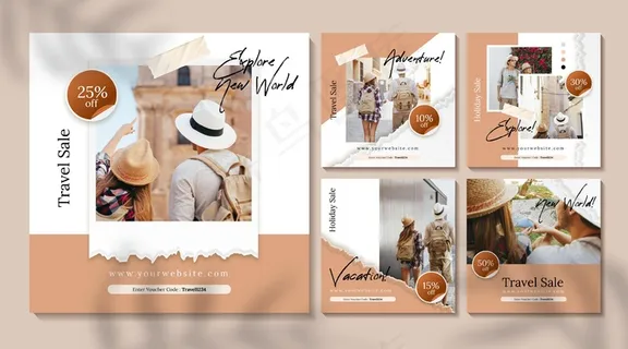 带照片的旅游销售模板