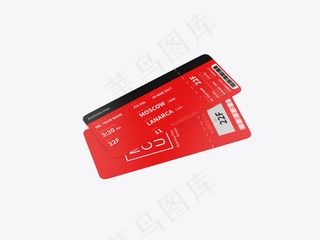 真实的登机牌模型样机