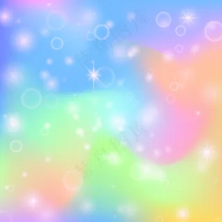 仙女公主彩虹可爱的背景与神奇的星星和珠光纹理