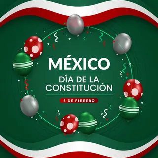 以真实气球为背景的宪法日