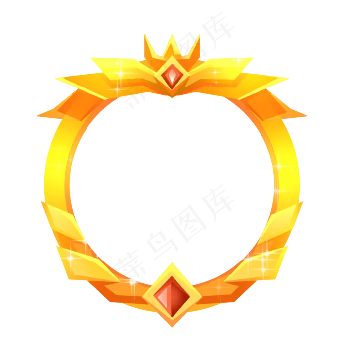 金色直播头像框(2000X2000(DPI:300))psd模版下载