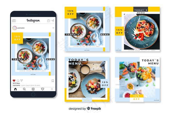 带图像的烹饪模板