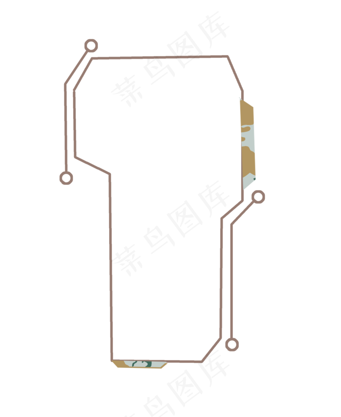 迷彩边框纹理设计免抠