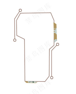 迷彩边框纹理设计免抠