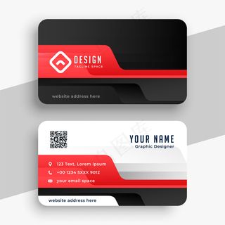 红色主题专业公司名片