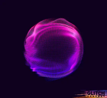 在深色背景上的抽象彩色网格。