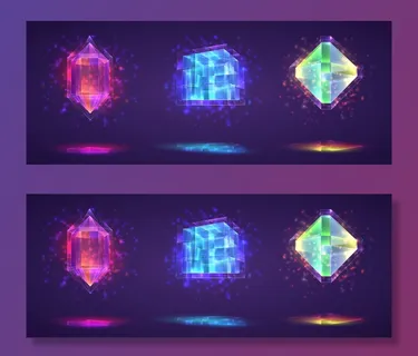 一套魔法水晶。亮虹成品宝石