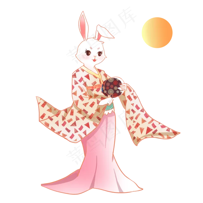 玉兔素材(2000X2000(DPI:300))psd模版下载