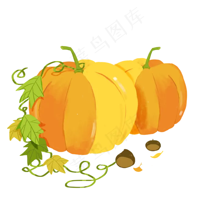 秋天秋季蔬菜南瓜(3000X3000(DPI:300))psd模版下载