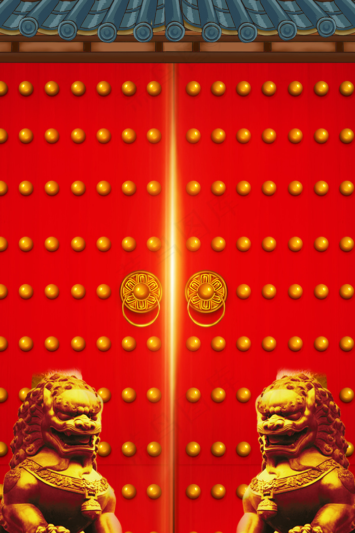中国风新年开门红背景