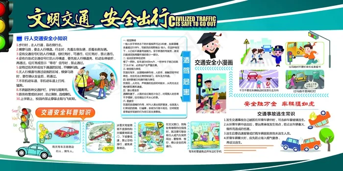 安全生产教育展板psd模版下载