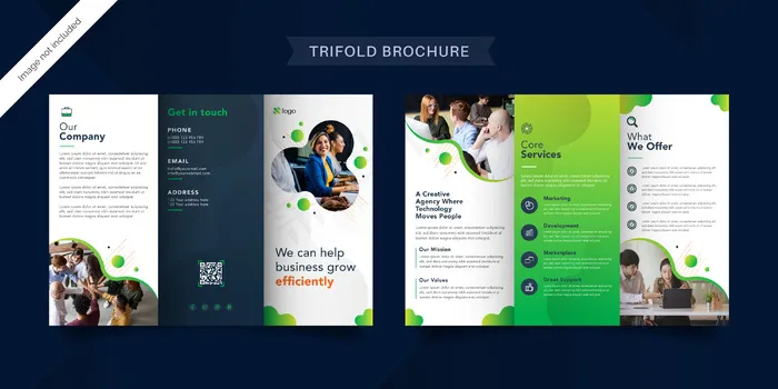 商务三折页小册子模板eps,ai矢量模版下载