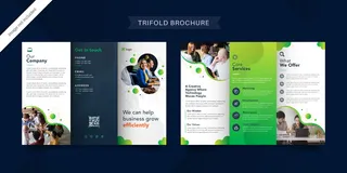 商务三折页小册子模板