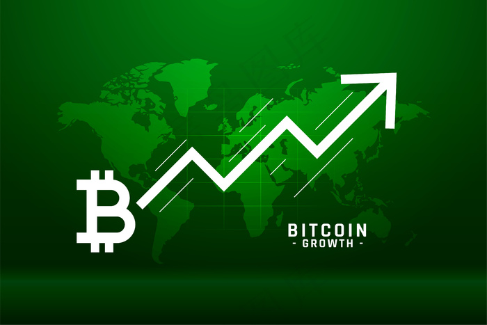 全球比特币增长图概念背景eps,ai矢量模版下载