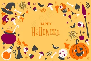 手绘万圣节壁纸