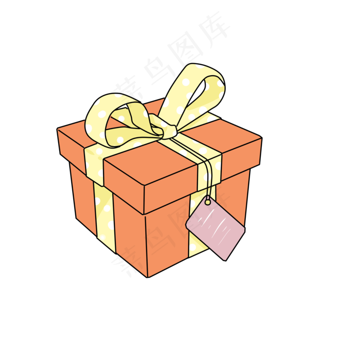 手绘卡通七夕节礼物盒