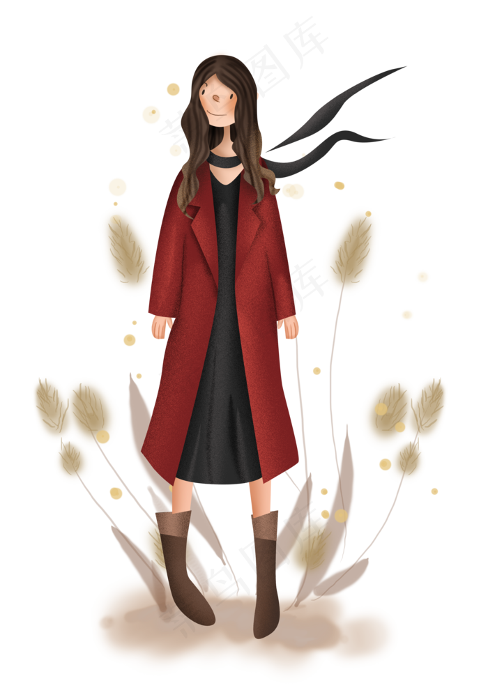 秋装冬装都市时尚女孩