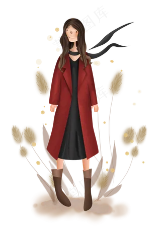 秋装冬装都市时尚女孩