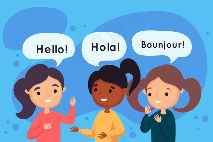 用不同语言交谈的年轻人