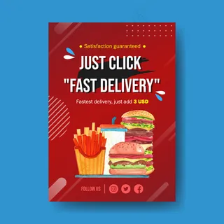 披萨，水彩画，薯条设计。