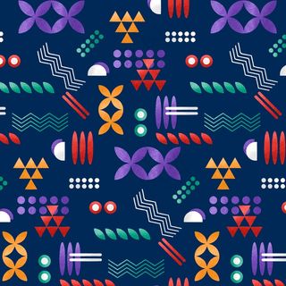 具有纹理的几何炫彩花纹