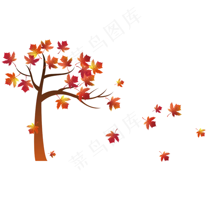 秋天矢量枫树(2000X1430(DPI:300))ai矢量模版下载