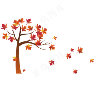 秋天矢量枫树