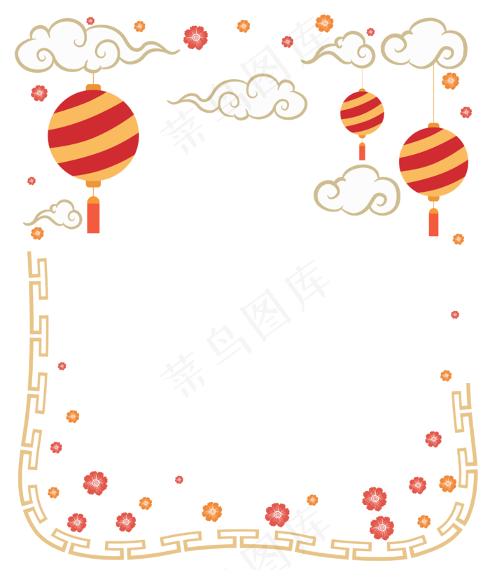 中秋节八月十五边框热闹(4000*4653px 300 dpi )ai矢量模版下载