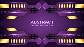 带有金色图案的紫色现代背景模板