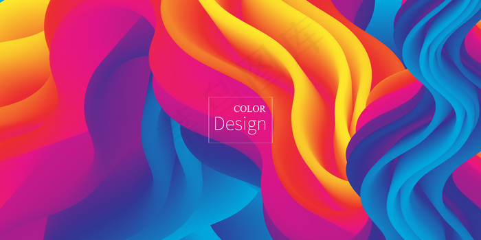 流体颜色。液体形状。墨水飞溅。