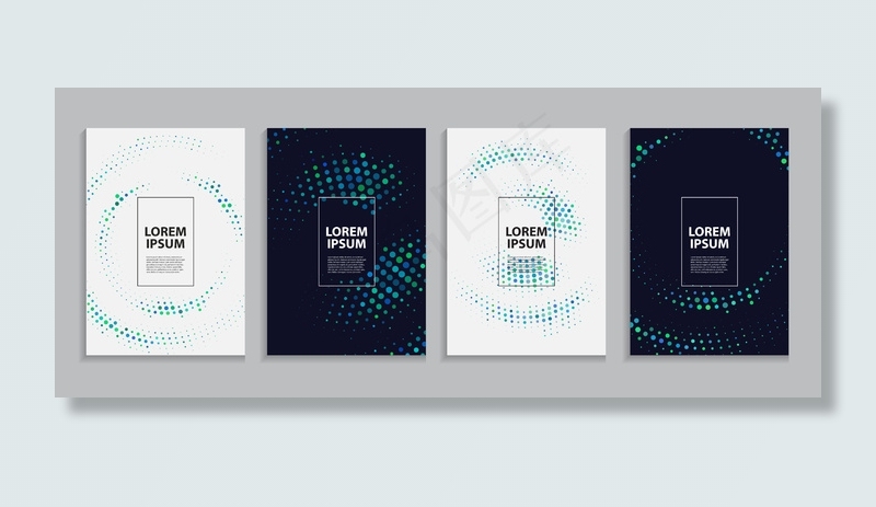 简单的最小覆盖模板。未来的几何图案。插图