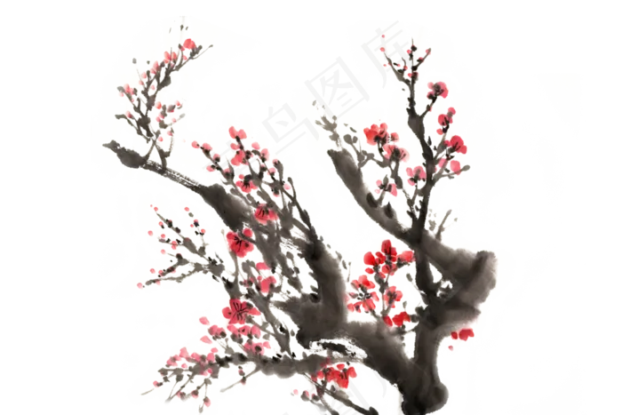 冬季傲雪寒梅(7087X4724(DPI:300))psd模版下载