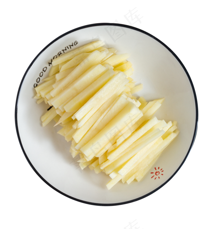 盘子里土豆丝