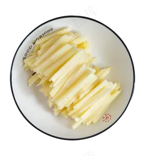 盘子里土豆丝