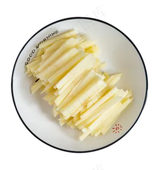 盘子里土豆丝
