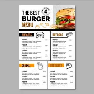 汉堡菜单模板