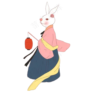 中秋节玉兔手提灯笼