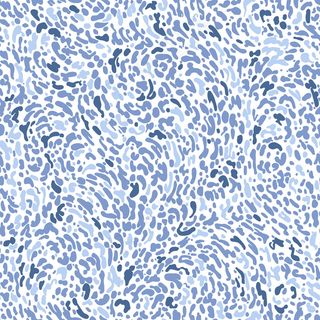 动物无缝仿豹皮图案，白色背景上有蓝色斑点。