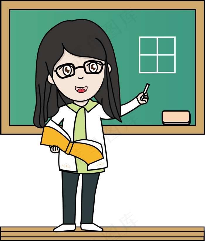 教师节节日热点老师小清新卡通手