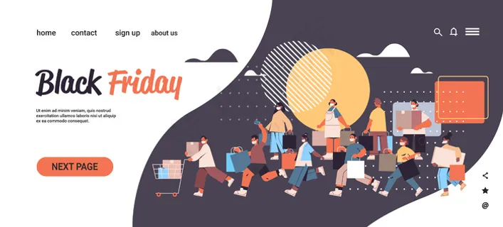 混血儿戴着防护口罩带着购物袋跑步黑色星期五大促销折扣冠状病毒检疫概念复制空间