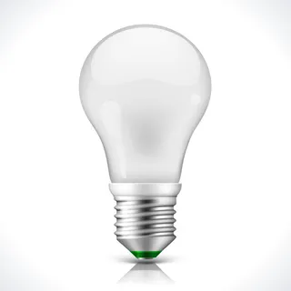 孤立的节能灯泡