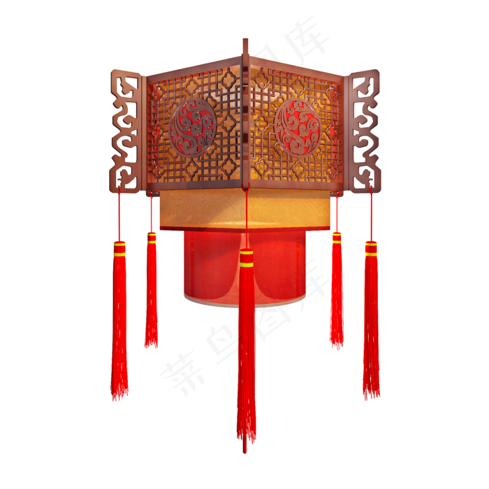 立体灯笼png图(2000X2000(DPI:300))psd模版下载