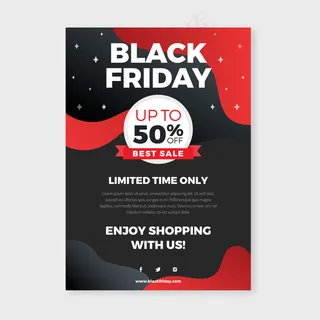 平面设计黑色星期五宣传单,DM传单