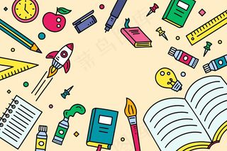 回到学校背景，空荡荡的